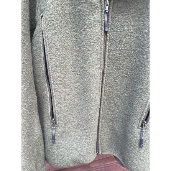 Vintage IBEX XL Men’s Green 100%  New Wool Thick Zip Jacket made in USA - Picture 14 of 15